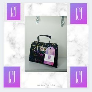 New Street Triangles printed chain shoulder bag